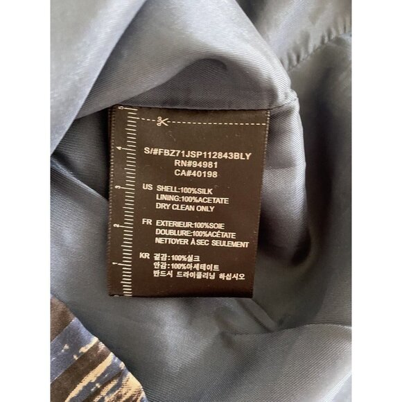 Twelve By Twelve 100% Silk Sleeveless Lined Dress M Red Blue Mod - Picture 9 of 12